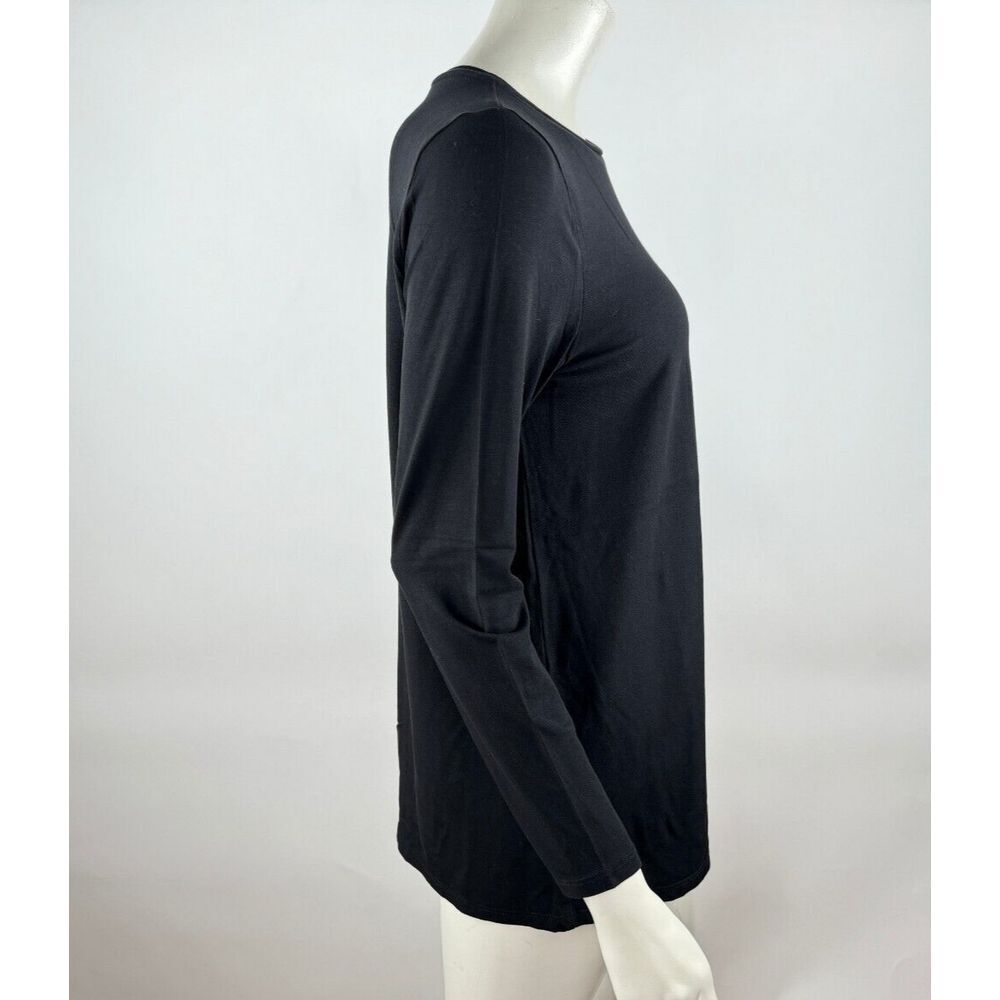 Eileen Fisher Stretch Jersey Knit Crew Neck‎ Top Women PS EUC Long Sleeve Shirt - Picture 4 of 9